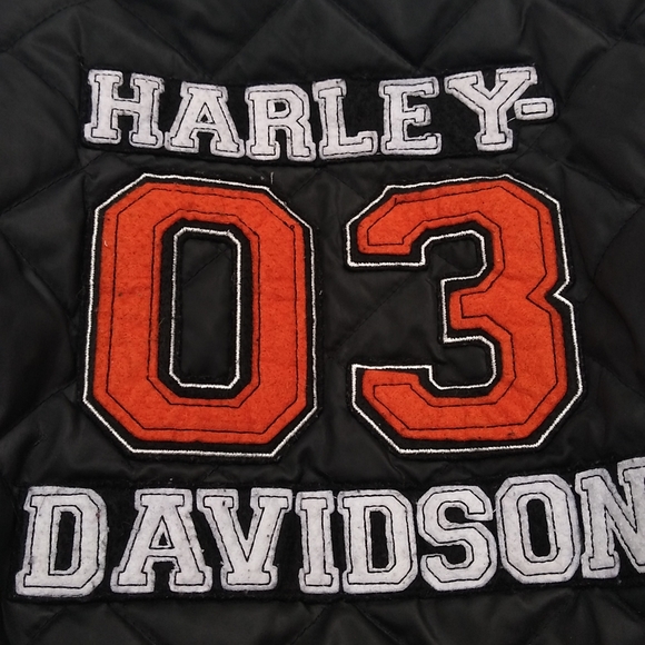 Harley Davidson Jacket coat Kids youth size 6 Reversible Wool Letterman winter - Picture 7 of 11